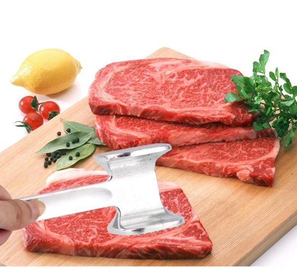 Herramientas de martillo de carne de carne Metal Aluminio Aluminio Pounders Beef Cerdo Ternera Ternera Herramienta de cocina de aves