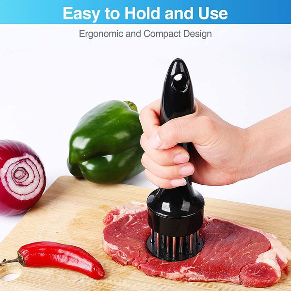 Outil d'attendrisseur de viande en acier inoxydable, utilisation d'une aiguille pointue robuste pour la cuisine