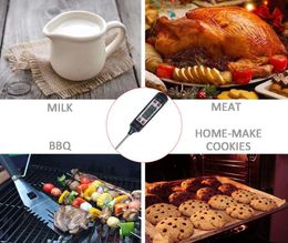 Vleesthermometer voor keuken koken ultra snel precieze waterdicht digitaal met achtergrondverlichting, magneet en opvouwbare sonde diepe fry outdoor bbq grill 100 stks