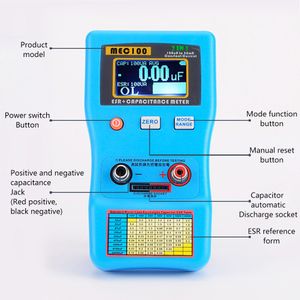 MEC-100 ESR Multi-mètre Capacité OHM METTER MESURATION DU CIRCUIT DE CAPACITE