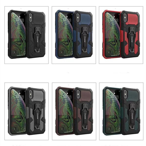 Mech Warrior Phone Cases TPU+PC+Metal 3 In 1 mobiele telefoons Case Cover voor iPhone 13 12 Mini 11 Pro Max X XS XR 7 8 6S Plus SE2020 Motorola