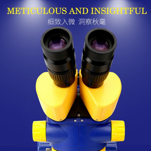 Mecánico MC65T-B6 Microscopio estereo industrial HD Objetivo óptico 0.6-5.5x zoom continuo para herramientas de reparación de teléfonos