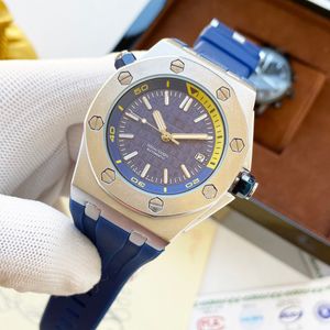 Mechanisch automatisch uurwerk Herenhorloges Heldere achterkant Lifestyle Waterdicht polshorloge Sport Rubberen band Designer analoog horloge voor heren Montre De Luxe
