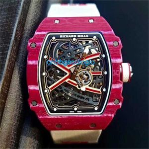 Watch automatique mécanique RM Luxury Watches Mills Men's's Series Men's Automatic Mechanical Calendar 387 475mm Men's Watch RM67-02 Wine Red NTPT OH7M