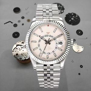 Mechanische Automatische Horloges Mannen Sky Watchmen 41MM Rubber/roestvrij Staal Waterdichte Saffier Designer Horloges Orologio Di Lusso