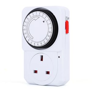 Freeshipping Mechanical Kitchen Koken Home Timer Smart Socket Switch Plug Counter 24 uur Alarm Timer