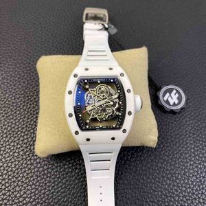 Mechanische luxe heren Richamill Watch RMS055 met volledig automatisch geïmporteerde beweging Rubberriem maat 50x43mm Zwitsers
