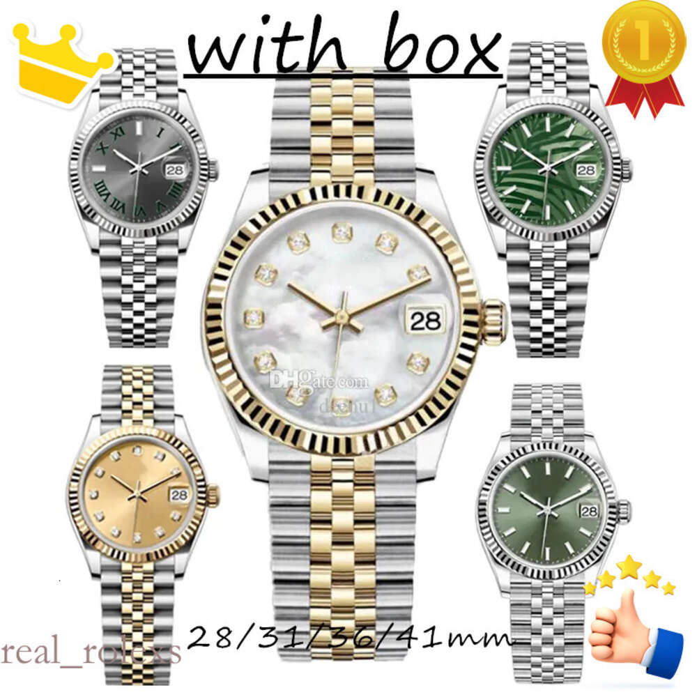 Mechanical Men's Automatyczne 36/41 mm 904l AAA All Stal Stael Watch Watch Damskie 28/31 kwarcowe Super jasne szafirowe Wodoodporne zegarki Montre de Luxe es