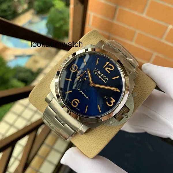 Mécanique Mens Luxury Watch for Automatic Sapphire Mirror 45 mm 13 mm 904 STRAPE D'ACIER BRANDE Italie Sport Wristswarchs