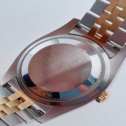 Mechanisches Herren-Rolx-Uhrwerk, sauberer Stahl, 36 Diamanten, Gold, rostfreies Muster, automatisches Zifferblatt X