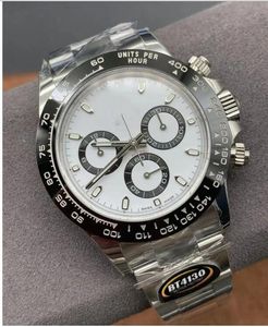 Mécanique Mens Rolxs Super Clean BT Factory Chronographe Cal4130 mouvement Verre saphir 122m montres lumineuses 904L entièrement en acier inoxydable étanche 100M Lumino X