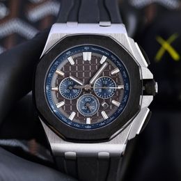 Reloj para hombre con movimiento mecánico, relojes automáticos de 42mm, reloj de pulsera de goma para negocios a la moda, Montre De Luxe 64109 Es