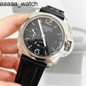 Mechanisch Panerass Horloge 2024 Luxe Panasonic Serie Heren 44mm Zwarte Plaat Achtdaagse Dynamische Pam00233