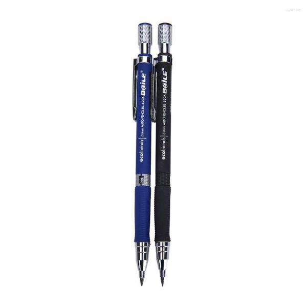 Lápices mecánicos Dibujo Lápiz para dibujar Escuela Oficina Papelería 2B 2.0 Mm Azul Negro Pluma de soporte de plomo