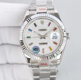 Relógio mecânico 2023 Relógios femininos de luxo logotipo da marca de designer com caixa de alta qualidade datejust superaa relógio de luxo masculino gelado moissanite naviforce diamong