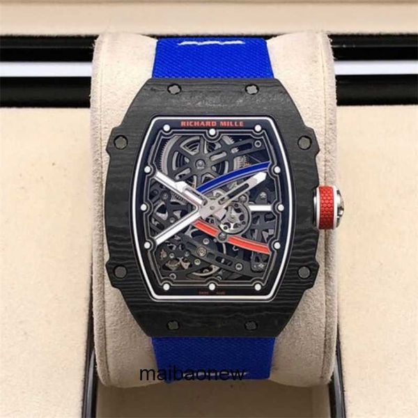 Watch mécanique RM6702 Luxury Wristwatch Calle de carbone Célier de fibre de fibre Y Montres automatiques Sport montre des bracelets Yocw4 avec logo Original Box