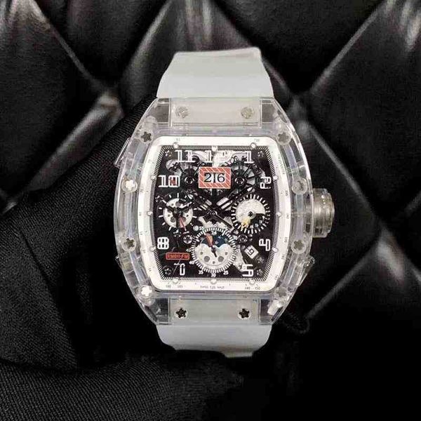 Montres Mécaniques Designer De Luxe Hommes Mécanique Richa Milles Montre-Bracelet Affaires Loisirs Rm011 Entièrement Automatique Cristal Cas Bande Tendance Hommes avec Boîte HB/61