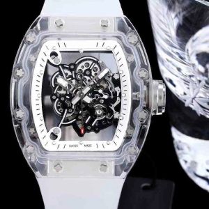 Mechanische horloges Volledig transparant kristalglasbezit Automatisch horloge uitgehold lumineuze tape licht persoonlijkheid Plezier