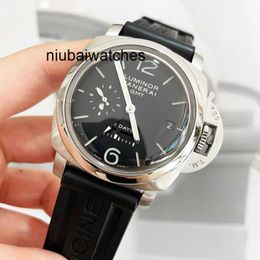 Relojes mecánicos de lujo nuevo reloj Panasonic Lumino Series para hombre 44mm placa negra ocho días dinámico Pam00233