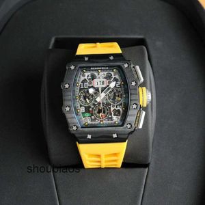 Mechanica Herenhorloges Fantastisch R i c h a r d Luxe Superstijl Mannelijke pols Fashion horloges RM11-03 ontwerper Hoogwaardige zwarte omlijsting voor heren waterdicht VLJN