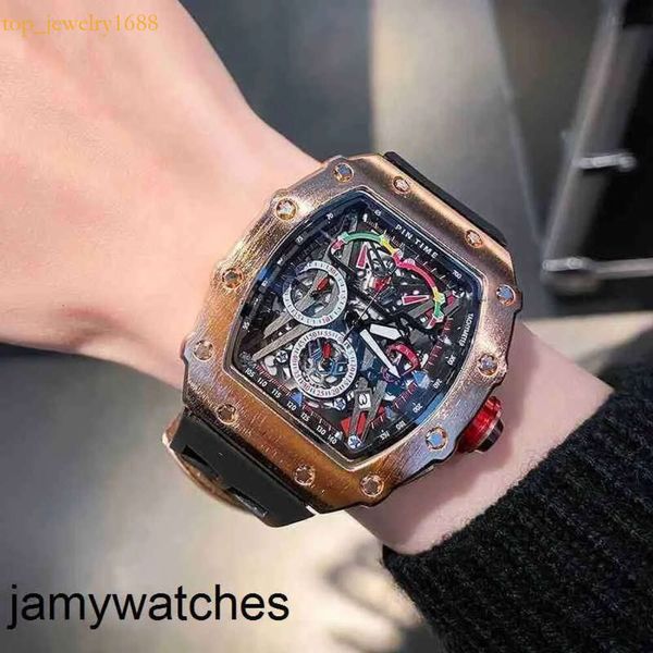 Mécaniciens Mens Richarsmill Watch Wristwatch haut de gamme mécanique à gaz tritium top dix marques Red Devil Technology Channel