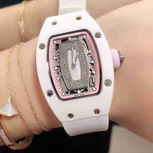 Relojes mecánicos Richa Reloj de pulsera Reloj Rm07-01 Lujo para mujer Multifuncional 2824 Molino mecánico automático R Cauchos de anillo de polvo de cerámica