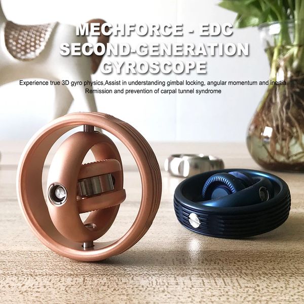 Mechforce EDC Gyroscope de deuxième génération, Gyroscope du bout des doigts, Spinner à main, décompression, Anti-Stress, équilibre, Fidget, jouet pour adulte 231229