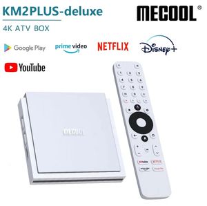 MECOOL 4K Android 11 Gecertificeerde TV BOX KM2 PLUS DELUXE Google TV Dolby Vision Atmos 4GB DDR4 32GB 1000M LAN WIFI 6 Stream TVBOX