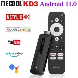 Mecool – clé TV 4K KD3, pour Netflix, Android 11, avec Amlogic S905Y4, WiFi 2G + 8G, 2.4G/5G, lecteur multimédia Prime Video HDR 10