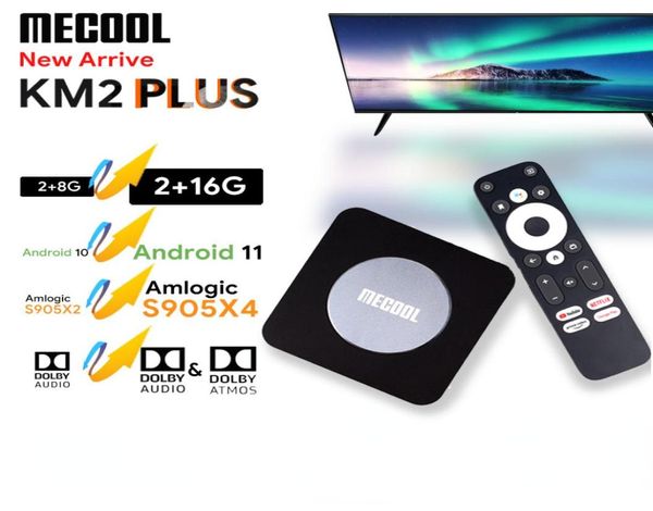 MECOOL Android TV Box KM2 Plus 4K Amlogic S905X4 2G DDR4 Ethernet WiFi Multistreamer HDR TVBOX reproductor multimedia para el hogar Set Top Box2739429