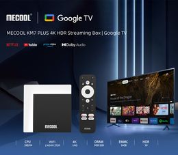 MECOOL Google TV Box KM7 PLUS 2GB DDR4 16GB AV1 Android 11 Google Certified 4K Amlogic HDR10 2.4G/5G WIFI Prefix TVBOX