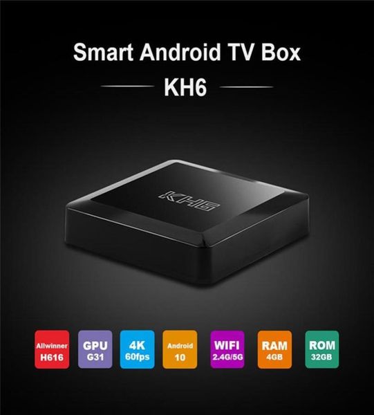 Mecool KH6 Android 10 TV Box Allwinner H616 Android100 decodificadores 24G5G WiFi 4GB 32GB reproductor multimedia inteligente 274s281D2195470