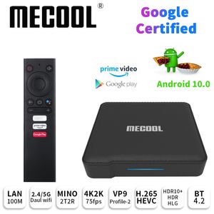 Mecool KM1 Android10.0 Google Gecertificeerd Android 10.0 TV Box 4 GB 64 GB Amlogic S905x3 Voice-ingangsregeling YouTube 4K Set Top Box 4G 32G