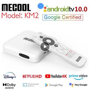 MECOOL KM2 4K Android 10 TV Box Amlogic S905X2 2GB 8 Go USB3.0 2T2R double WiFi HDR VS X96 MAX Plus