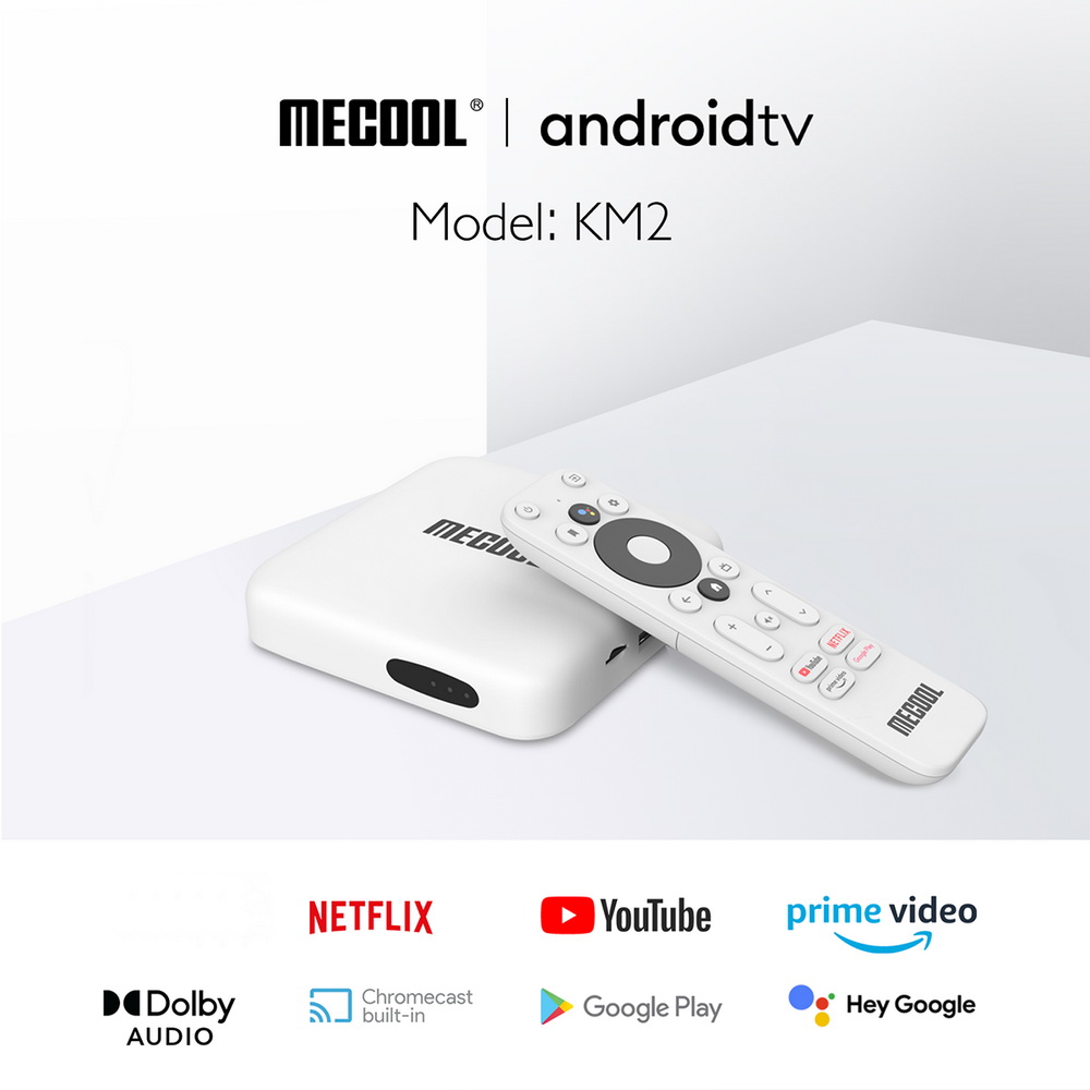 MECOOL KM2 4K HD TV Kutusu Android 10 ATV Amlogic S905x2 2GB DDR4 Prime Video HDR10 Widevine L1 TVBox Vs Mibox
