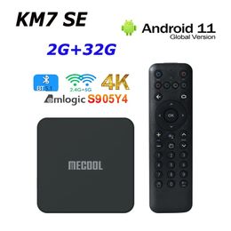 MECOOL KM7 SE Amlogic S905Y4 Android 11 TV Box 4K ATV Certificado por Google 2GB 32GB BT5.1 Reproductor multimedia PK KP1 KM2 KM7 PLUS La mejor calidad