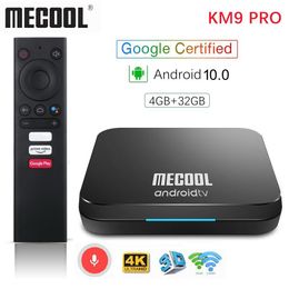 Mecool KM9 PRO ATV 4G 32G Android 10.0 TV Box Certificado por Google Amlogic S905X2 2.4G/5G Wifi Androidtv Smart TVBox