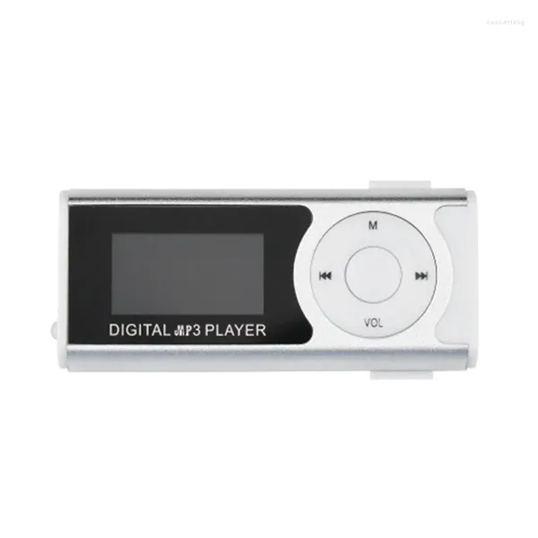 Reproductor multimedia con clip trasero Mini USB Luz LED Pantalla LCD Compatible con formatos de audio MP3/WMA Música