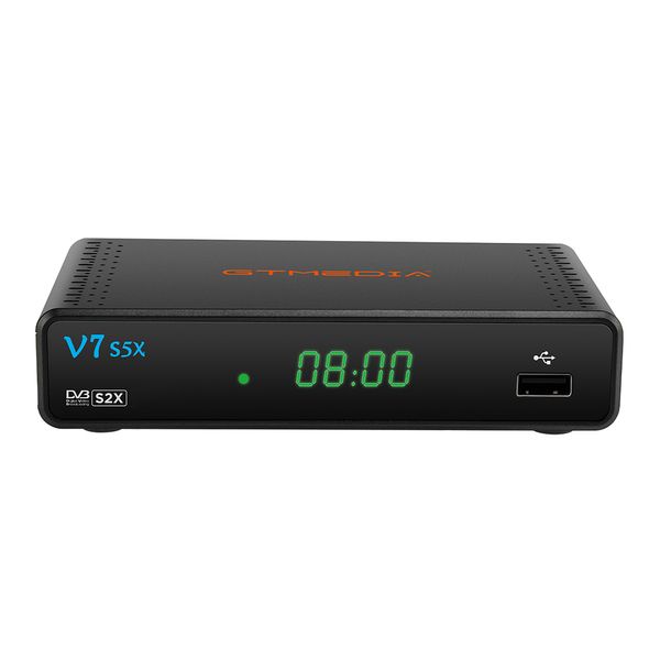 Reproductor multimedia GTMEDIA V7 S5X TV Receptor DVB-S/S2/S2X H .265 (8 bits) Soporte HD 1080P