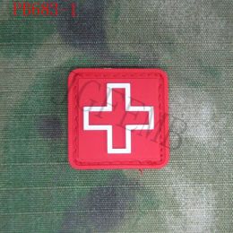 Medical 3D PVC Patch Badges, Rode Kruis, Soft Shell, Outdoor, Medical, 2,5 cm, 2 stukken