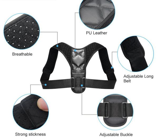 Correcteur de Posture de la clavicule médicale Adulte Enfants Soutien du dos Ceinture Corset Orthèse orthopédique Épaule Correcte