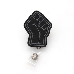 Llaveros médicos, soporte de identificación de fieltro negro para enfermera, varios estilos, accesorios para nombres, carrete de insignia con Clip de cocodrilo 295P