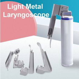 Veterinaria Medical Fiber Fibra óptica reutilizable Bendición de metal ligero Laringoscopio o laringoscopio recto Canack