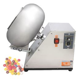 Machine d'enrobage de sucre en acier inoxydable 2-5Kg/H Machine d'enrobage de bonbons au chocolat aux arachides