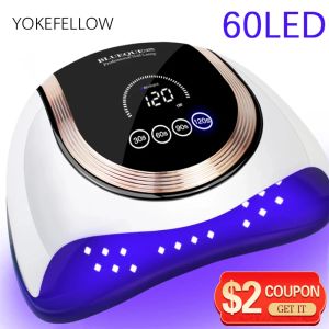 Medicine 60 LED GEL UV LED NAIL LAMP MANICURE NAIL LICHT NAID DROYER MET BEWEGINGSSENSOR TOUCH SWITCH SWITCH 4 TIMER -MODUS VOOR GEL NAILS Pool