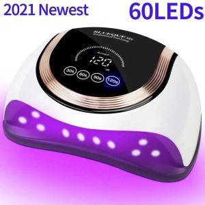 Médecine sècherie à ongles UV Gel Polon Séchage lampe pour manucure avec capteur intelligent 60leds LED LED UV professionnel pour le salon de l'art nail