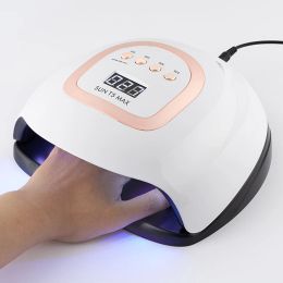 Medicina nueva lámpara de clavos LED Sun x5max UV UV 90W Señor de uñas Pol es el secado rápido con timer de fondo Lc lámpara de clavos de gel de uñas