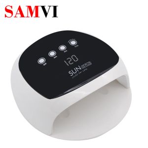 Médecine SAMVI SUN4 Plus 52W Sécheur d'ongles à lampe UV pour la manucure de l'ongle Smart Capteur Timer Écran de lad