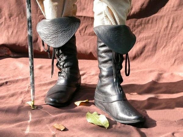 Bottes en cuir de Retro Mendal Retro Prince Knight Cosplay