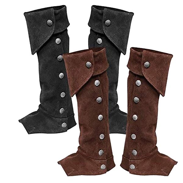 Boots médiévaux rétro Viking Pirate Knight Warrior Renaissance Couvrer des accessoires de couverture de chaussures steampunk réglables